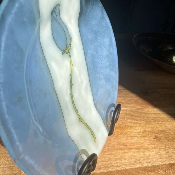 Beautiful decorative glass hand painted in Mexico plate. - Picture 2 of 7